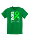 Hope for a Cure - Lime Green Ribbon Lyme Disease - Flowers Childrens Dark T-Shirt-Childrens T-Shirt-TooLoud-Kelly-Green-X-Small-Davson Sales