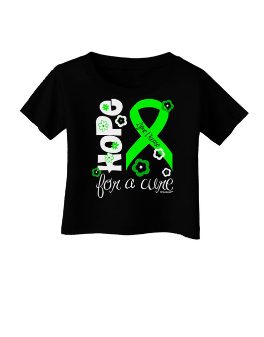 Hope for a Cure - Lime Green Ribbon Lyme Disease - Flowers Infant T-Shirt Dark-Infant T-Shirt-TooLoud-Black-06-Months-Davson Sales