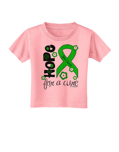 Hope for a Cure - Lime Green Ribbon Lyme Disease - Flowers Toddler T-Shirt-Toddler T-Shirt-TooLoud-Candy-Pink-2T-Davson Sales