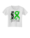 Hope for a Cure - Lime Green Ribbon Lyme Disease - Flowers Toddler T-Shirt-Toddler T-Shirt-TooLoud-White-2T-Davson Sales