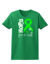 Hope for a Cure - Lime Green Ribbon Lyme Disease - Flowers Womens Dark T-Shirt-TooLoud-Kelly-Green-X-Small-Davson Sales