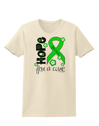 Hope for a Cure - Lime Green Ribbon Lyme Disease - Flowers Womens T-Shirt-Womens T-Shirt-TooLoud-Natural-X-Small-Davson Sales