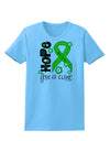 Hope for a Cure - Lime Green Ribbon Lyme Disease - Flowers Womens T-Shirt-Womens T-Shirt-TooLoud-Aquatic-Blue-X-Small-Davson Sales