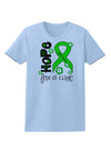 Hope for a Cure - Lime Green Ribbon Lyme Disease - Flowers Womens T-Shirt-Womens T-Shirt-TooLoud-Light-Blue-X-Small-Davson Sales