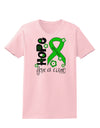 Hope for a Cure - Lime Green Ribbon Lyme Disease - Flowers Womens T-Shirt-Womens T-Shirt-TooLoud-PalePink-X-Small-Davson Sales