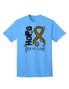 Hope for a Cure - Orange Ribbon Leukemia - Flowers Adult T-Shirt-Mens T-Shirt-TooLoud-Aquatic-Blue-Small-Davson Sales