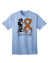 Hope for a Cure - Orange Ribbon Leukemia - Flowers Adult T-Shirt-Mens T-Shirt-TooLoud-Light-Blue-Small-Davson Sales