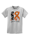 Hope for a Cure - Orange Ribbon Leukemia - Flowers Childrens T-Shirt-Childrens T-Shirt-TooLoud-AshGray-X-Small-Davson Sales