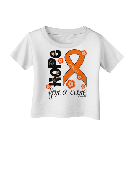 Hope for a Cure - Orange Ribbon Leukemia - Flowers Infant T-Shirt-Infant T-Shirt-TooLoud-White-06-Months-Davson Sales