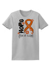 Hope for a Cure - Orange Ribbon Leukemia - Flowers Womens T-Shirt-Womens T-Shirt-TooLoud-AshGray-X-Small-Davson Sales