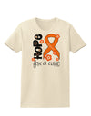 Hope for a Cure - Orange Ribbon Leukemia - Flowers Womens T-Shirt-Womens T-Shirt-TooLoud-Natural-X-Small-Davson Sales