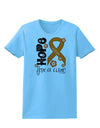 Hope for a Cure - Orange Ribbon Leukemia - Flowers Womens T-Shirt-Womens T-Shirt-TooLoud-Aquatic-Blue-X-Small-Davson Sales