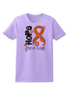 Hope for a Cure - Orange Ribbon Leukemia - Flowers Womens T-Shirt-Womens T-Shirt-TooLoud-Lavender-X-Small-Davson Sales