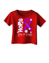 Hope for a Cure - Purple Ribbon Alzheimers Disease - Flowers Infant T-Shirt Dark-Infant T-Shirt-TooLoud-Red-06-Months-Davson Sales