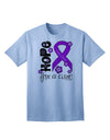 Hope for a Cure - Purple Ribbon Crohnâ€™s Disease - Flowers Adult T-Shirt-Mens T-Shirt-TooLoud-Light-Blue-Small-Davson Sales