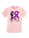 Hope for a Cure - Purple Ribbon Epilepsy - Flowers Childrens T-Shirt-Childrens T-Shirt-TooLoud-PalePink-X-Small-Davson Sales
