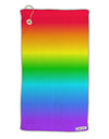 Horizontal Rainbow Gradient Micro Terry Gromet Golf Towel 15 x 22 Inch All Over Print by TooLoud-Golf Towel-TooLoud-White-Davson Sales