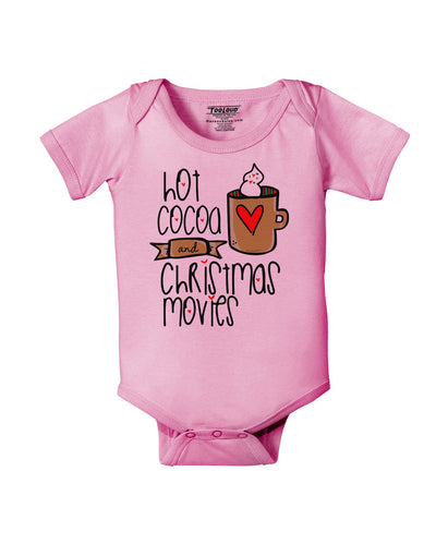 Hot Cocoa and Christmas Movies Baby Romper Bodysuit-Baby Romper-TooLoud-Pink-06-Months-Davson Sales