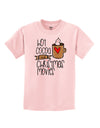Hot Cocoa and Christmas Movies Childrens T-Shirt-Childrens T-Shirt-TooLoud-PalePink-X-Small-Davson Sales
