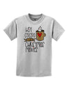 Hot Cocoa and Christmas Movies Childrens T-Shirt-Childrens T-Shirt-TooLoud-AshGray-X-Small-Davson Sales