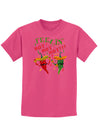 Hot Hot Hot Chili Pepper Childrens Dark T-Shirt-Childrens T-Shirt-TooLoud-Sangria-X-Small-Davson Sales