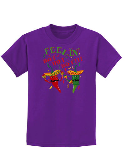 Hot Hot Hot Chili Pepper Childrens Dark T-Shirt-Childrens T-Shirt-TooLoud-Purple-X-Small-Davson Sales