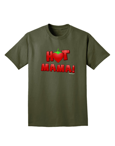 Hot Mama Chili Heart Adult Dark T-Shirt-Mens T-Shirt-TooLoud-Military-Green-Small-Davson Sales