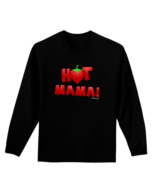 Hot Mama Chili Heart Adult Long Sleeve Dark T-Shirt-TooLoud-Black-Small-Davson Sales