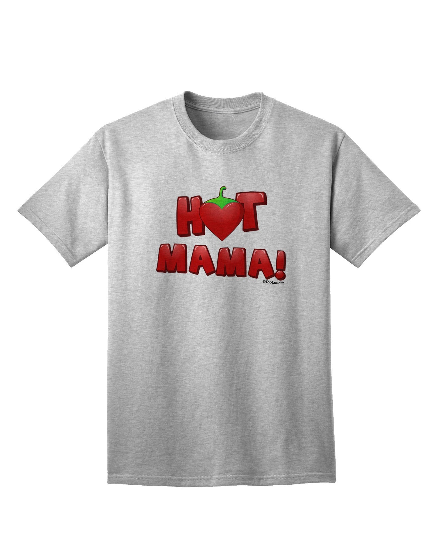 Hot Mama Chili Heart Adult T-Shirt-Mens T-Shirt-TooLoud-AshGray-Small-Davson Sales