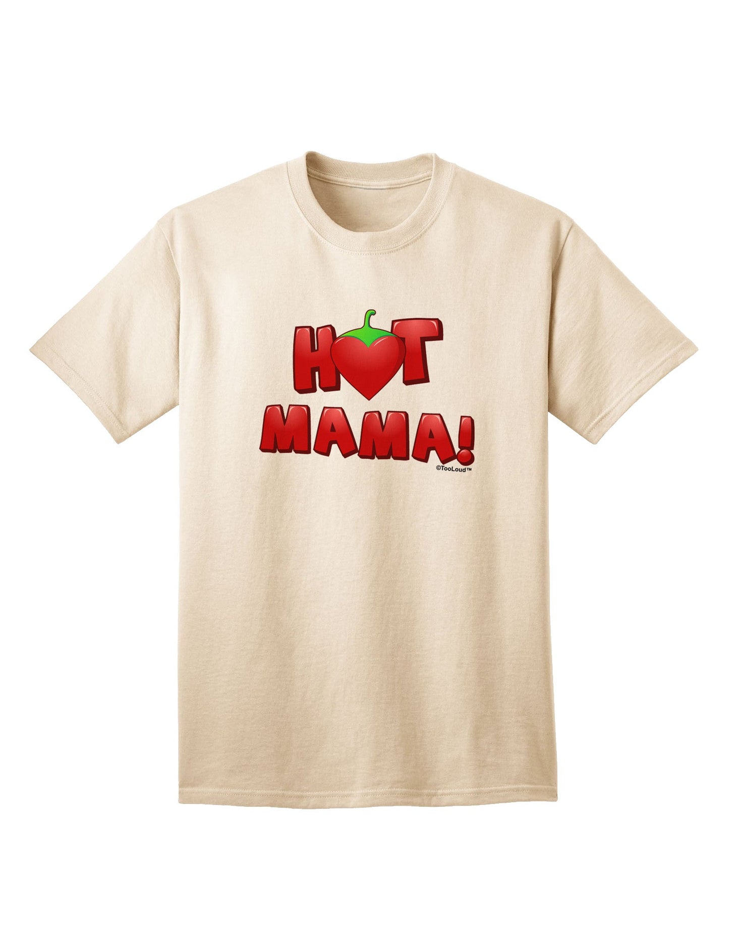 Hot Mama Chili Heart Adult T-Shirt-Mens T-Shirt-TooLoud-Natural-Small-Davson Sales