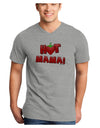 Hot Mama Chili Heart Adult V-Neck T-shirt-Mens V-Neck T-Shirt-TooLoud-HeatherGray-Small-Davson Sales