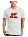 Hot Mama Chili Heart Adult V-Neck T-shirt-Mens V-Neck T-Shirt-TooLoud-White-Small-Davson Sales