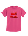 Hot Mama Chili Heart Childrens Dark T-Shirt-Childrens T-Shirt-TooLoud-Sangria-X-Small-Davson Sales