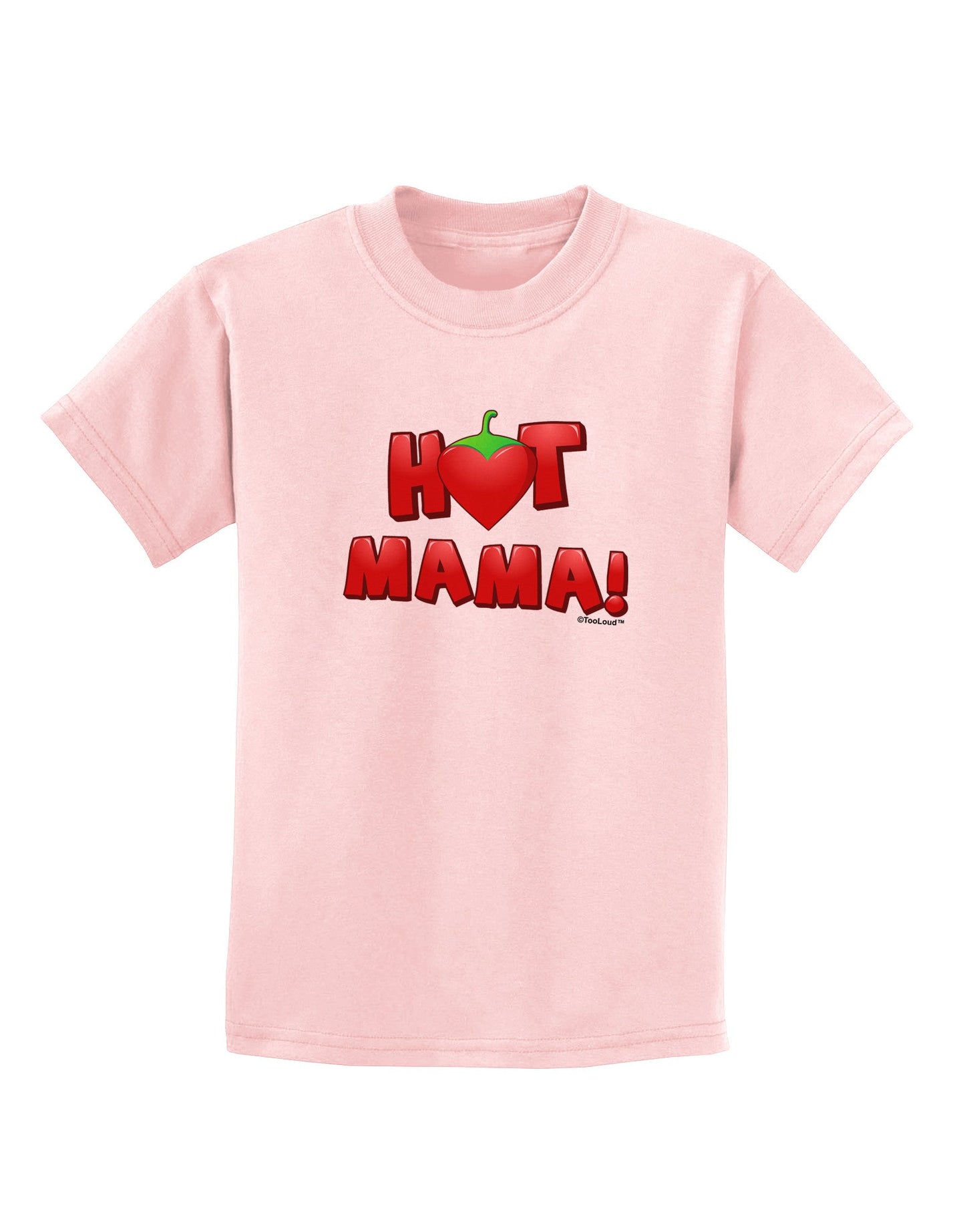 Hot Mama Chili Heart Childrens T-Shirt-Childrens T-Shirt-TooLoud-PalePink-X-Small-Davson Sales