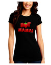 Hot Mama Chili Heart Juniors Petite Crew Dark T-Shirt