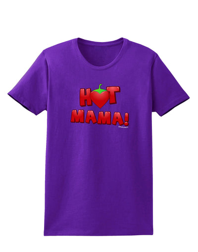 Hot Mama Chili Heart Womens Dark T-Shirt-TooLoud-Purple-X-Small-Davson Sales