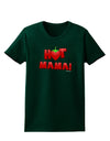 Hot Mama Chili Heart Womens Dark T-Shirt-TooLoud-Forest-Green-Small-Davson Sales