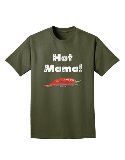 Hot Mama Chili Pepper Adult Dark T-Shirt-Mens T-Shirt-TooLoud-Military-Green-Small-Davson Sales