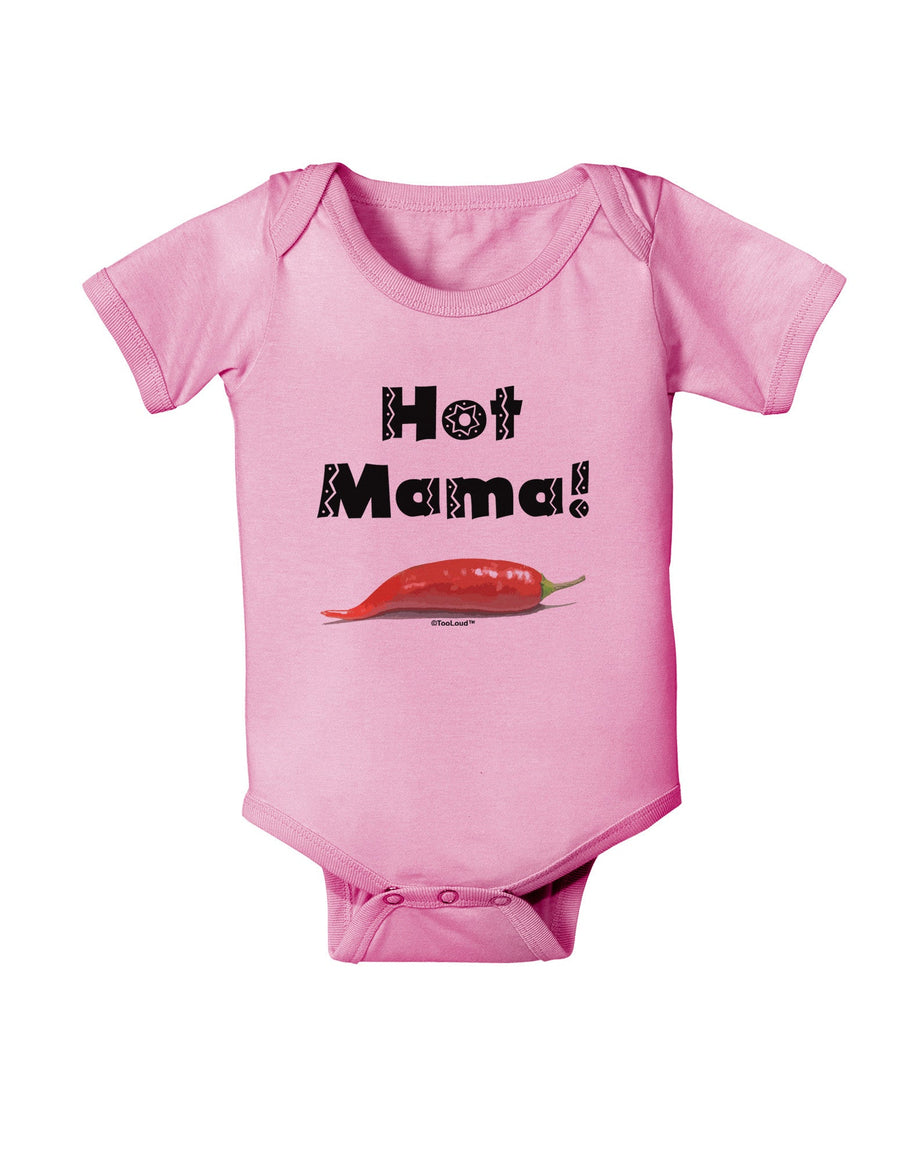 Hot Mama Chili Pepper Baby Romper Bodysuit-Baby Romper-TooLoud-White-06-Months-Davson Sales