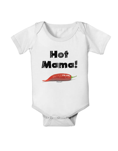 Hot Mama Chili Pepper Baby Romper Bodysuit-Baby Romper-TooLoud-White-06-Months-Davson Sales