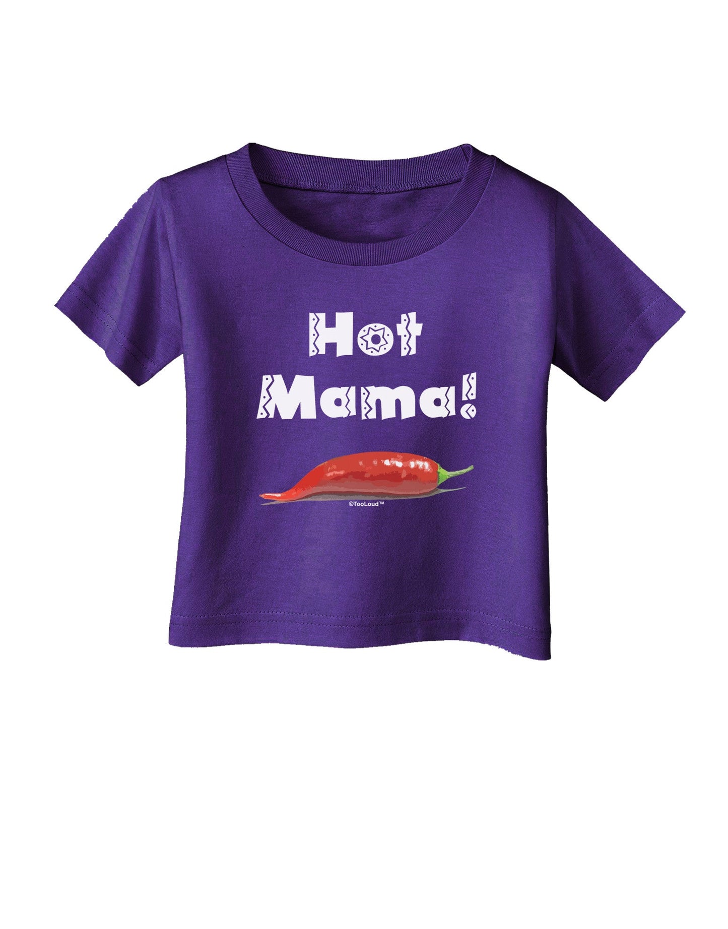 Hot Mama Chili Pepper Infant T-Shirt Dark-Infant T-Shirt-TooLoud-Purple-06-Months-Davson Sales