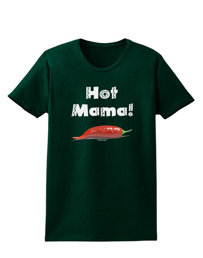 Hot Mama Chili Pepper Womens Dark T-Shirt-TooLoud-Forest-Green-Small-Davson Sales