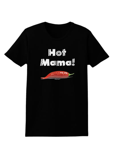 Hot Mama Chili Pepper Womens Dark T-Shirt-TooLoud-Black-X-Small-Davson Sales