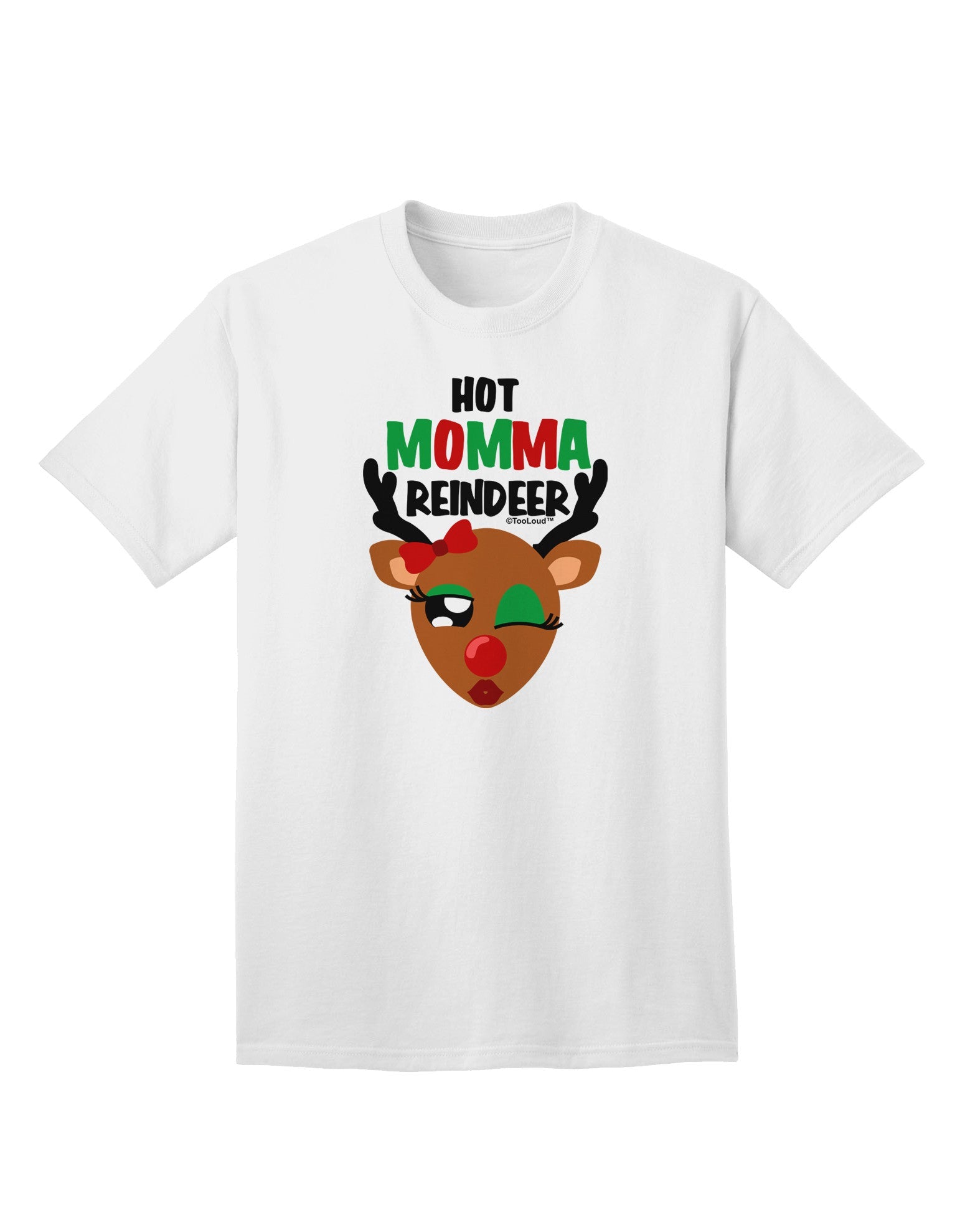 Hot Momma Reindeer Matching Deer Adult T-Shirt-Mens T-Shirt-TooLoud-White-Small-Davson Sales