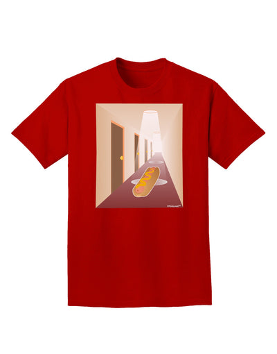 Hotdog in a Hallway Adult Dark T-Shirt-Mens T-Shirt-TooLoud-Red-Small-Davson Sales