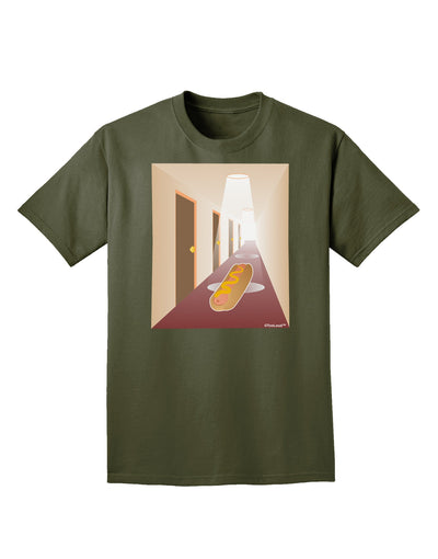 Hotdog in a Hallway Adult Dark T-Shirt-Mens T-Shirt-TooLoud-Military-Green-Small-Davson Sales