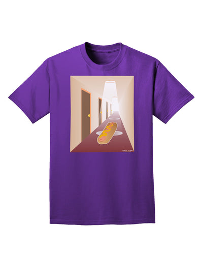 Hotdog in a Hallway Adult Dark T-Shirt-Mens T-Shirt-TooLoud-Purple-Small-Davson Sales