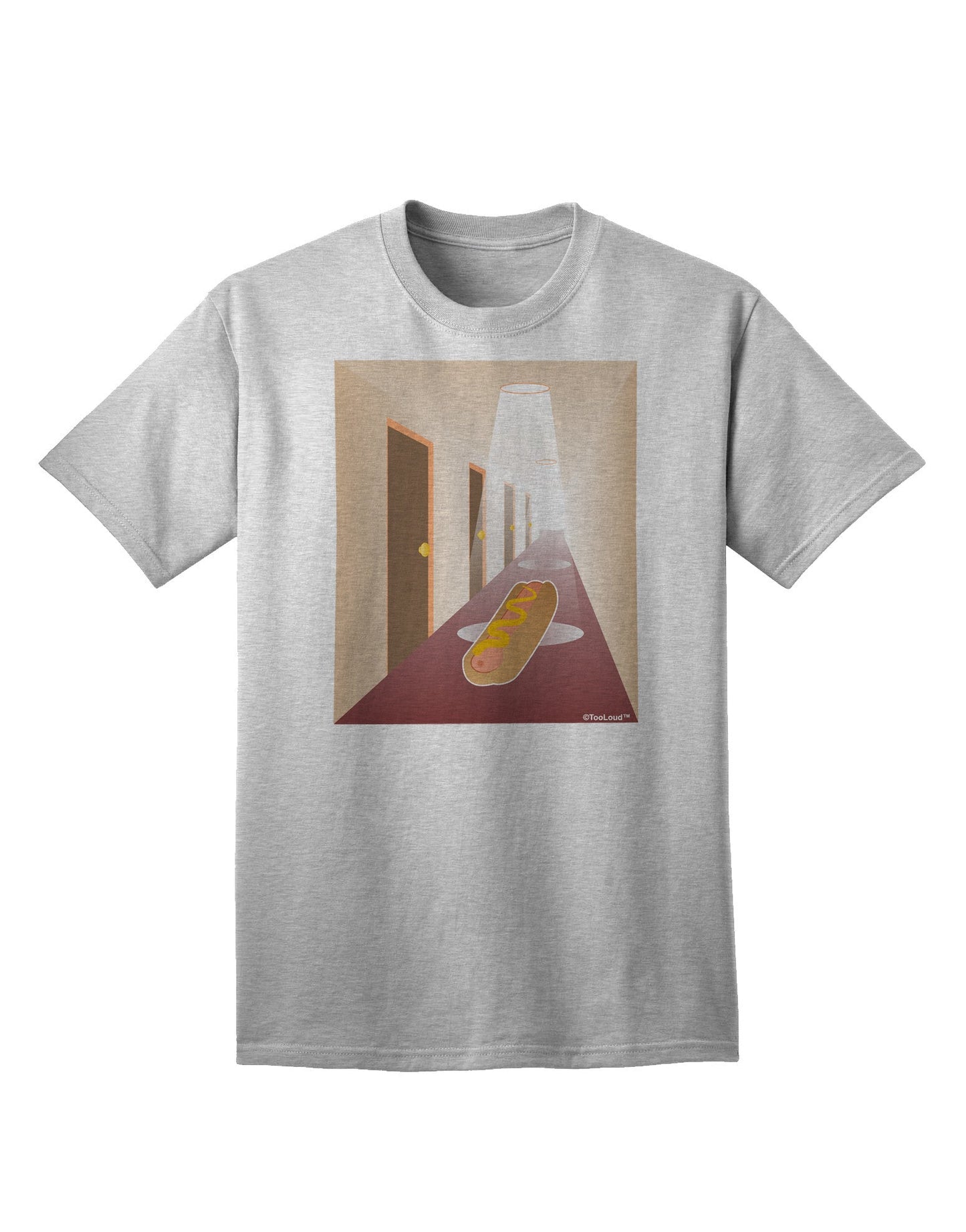 Hotdog in a Hallway Adult T-Shirt-Mens T-Shirt-TooLoud-AshGray-Small-Davson Sales