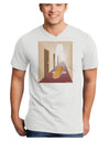 Hotdog in a Hallway Adult V-Neck T-shirt-Mens V-Neck T-Shirt-TooLoud-White-Small-Davson Sales