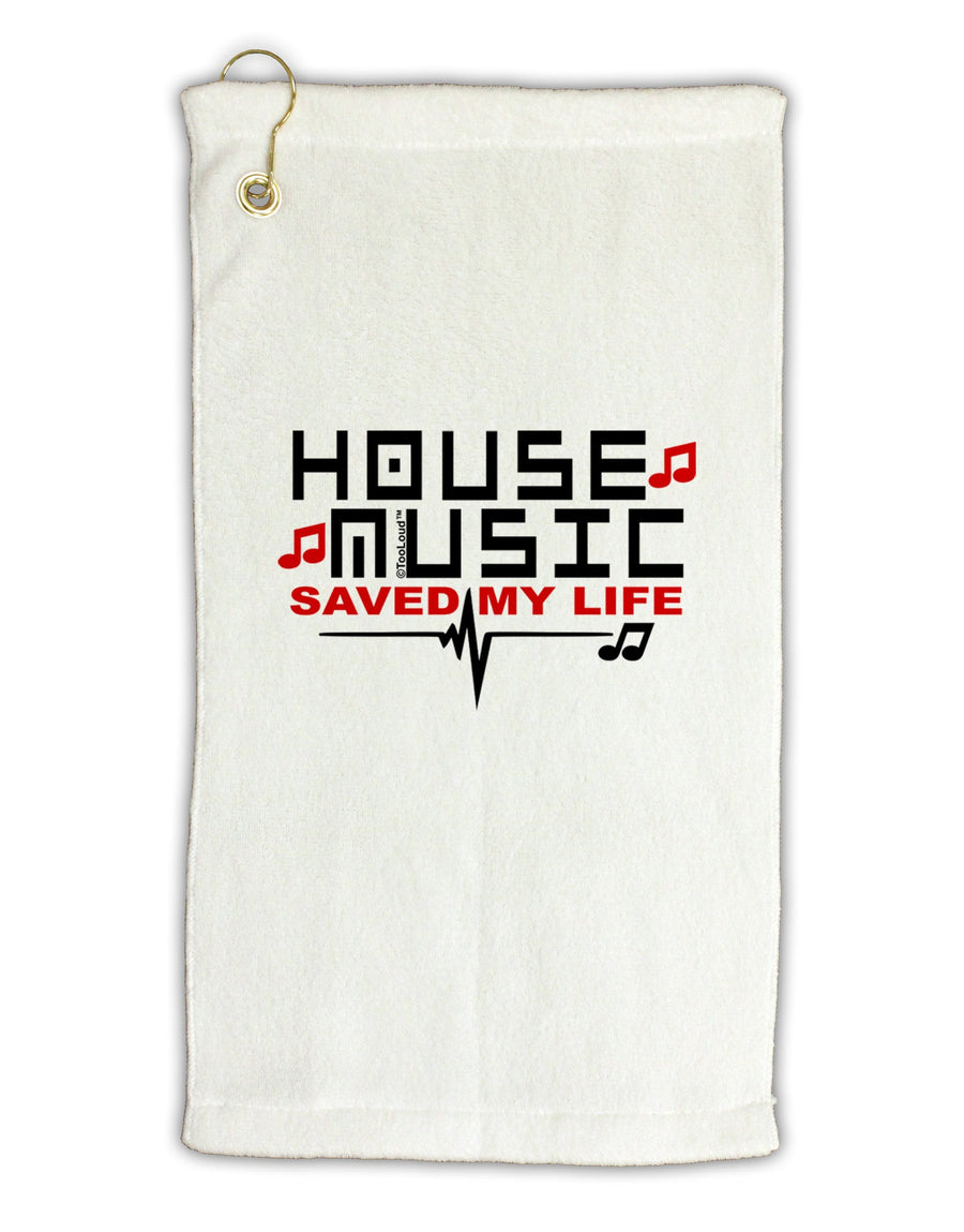 House Saved My Life Micro Terry Gromet Golf Towel 16 x 25 inch-Golf Towel-TooLoud-White-Davson Sales